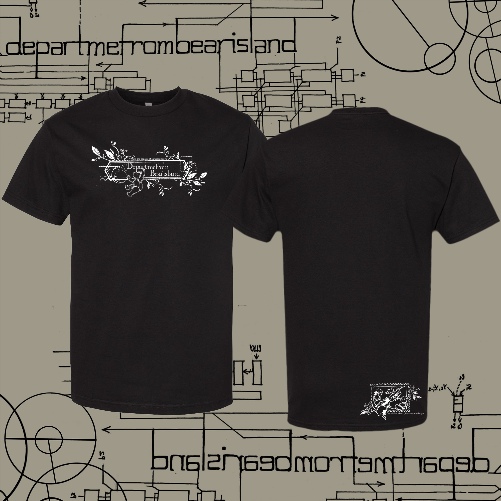 "Postage" Tee Black SHIPPING JUNE 15TH