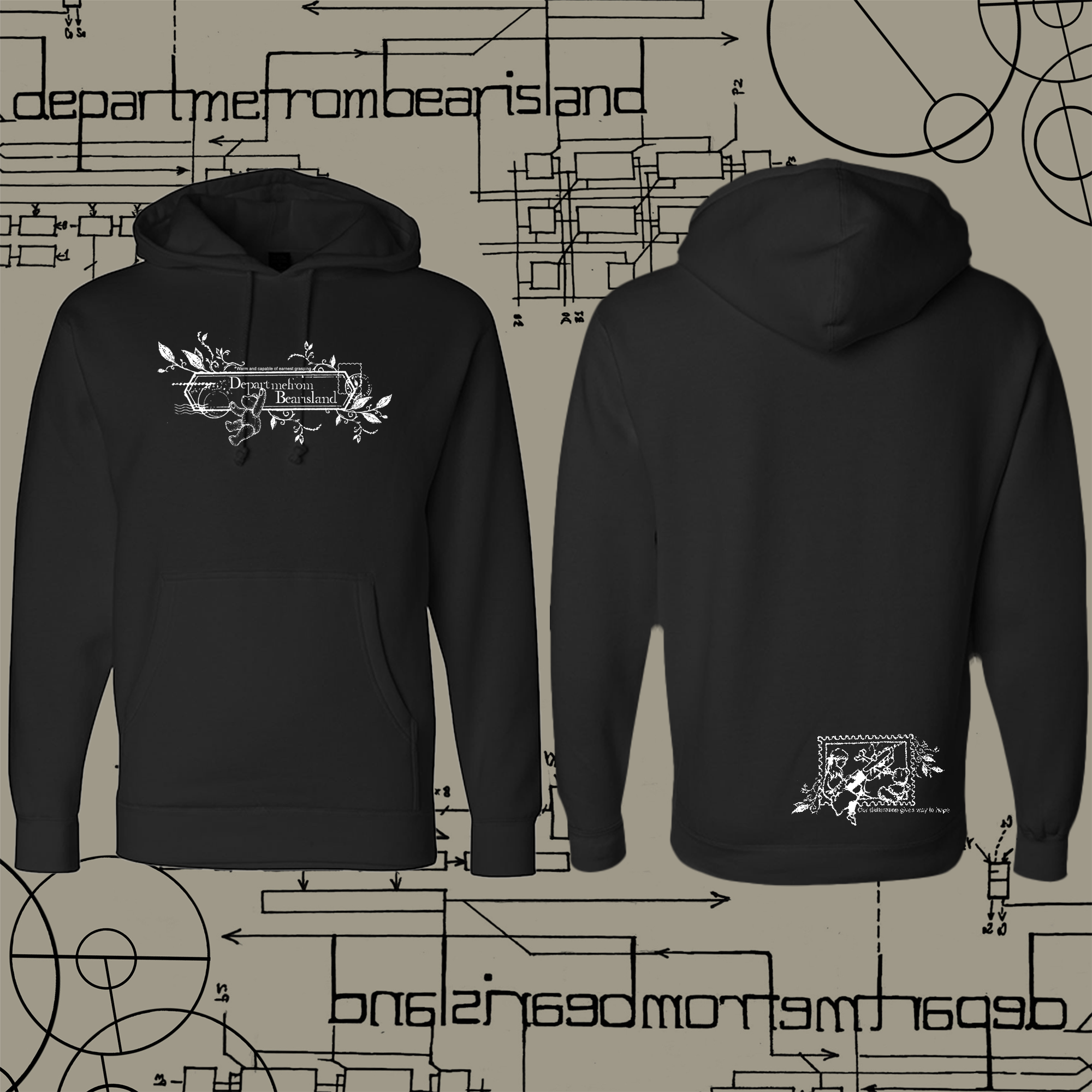 "Postage" Hoodie Black SHIPPING JUNE 15TH
