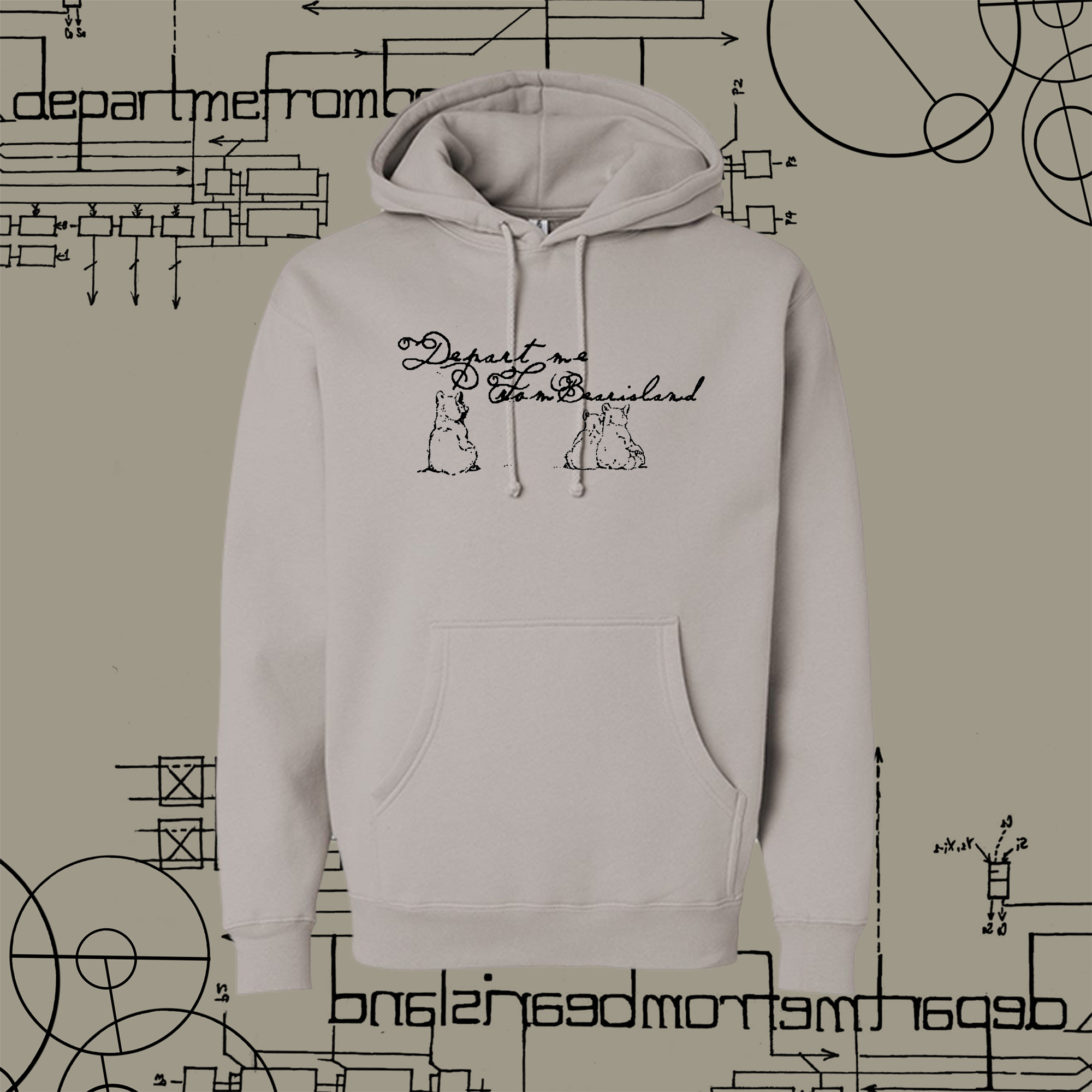 "Bear Island" Hoodie Cement SHIPPING JUNE 15TH