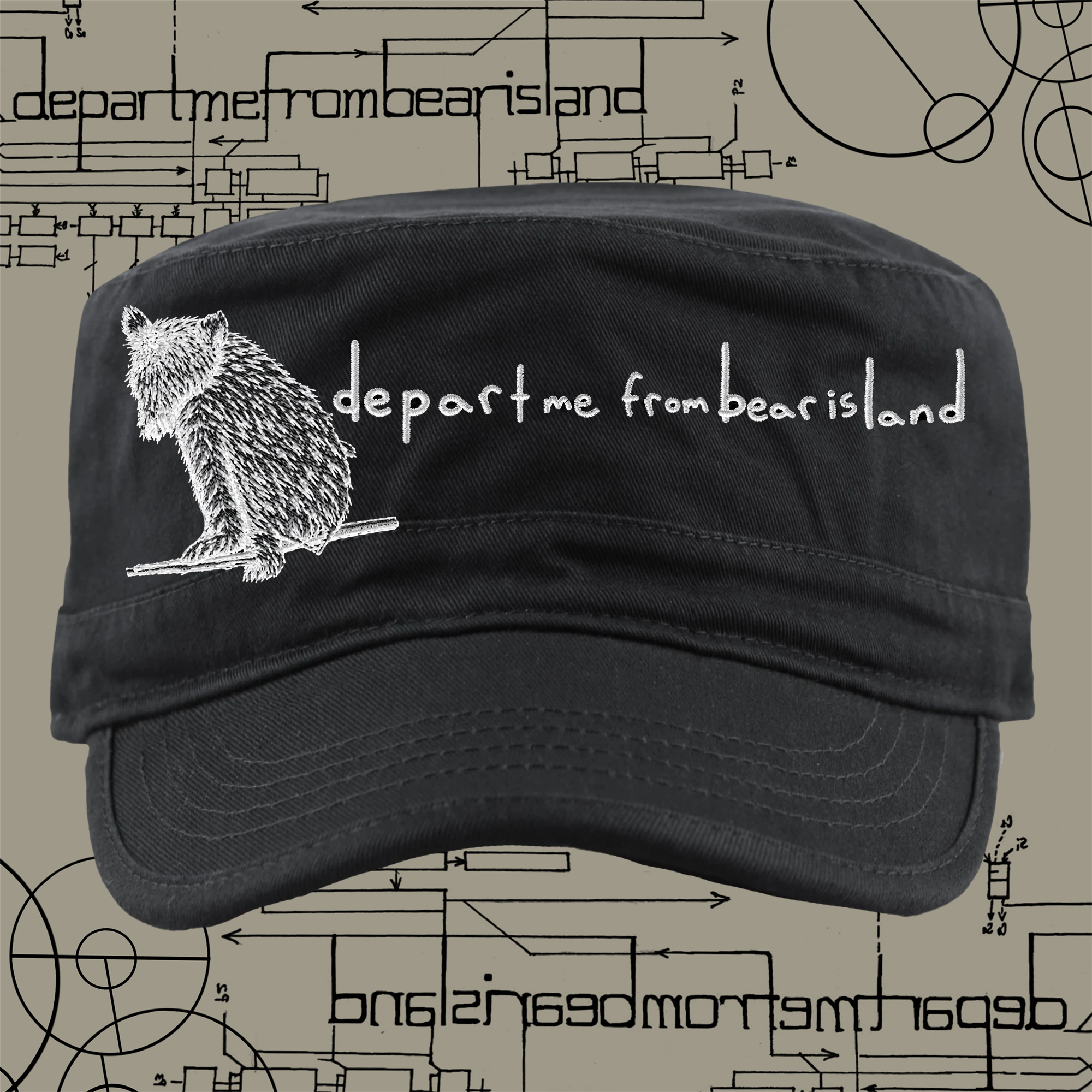 "Depart Me" Cadet Hat Black SHIPPING JUNE 15TH